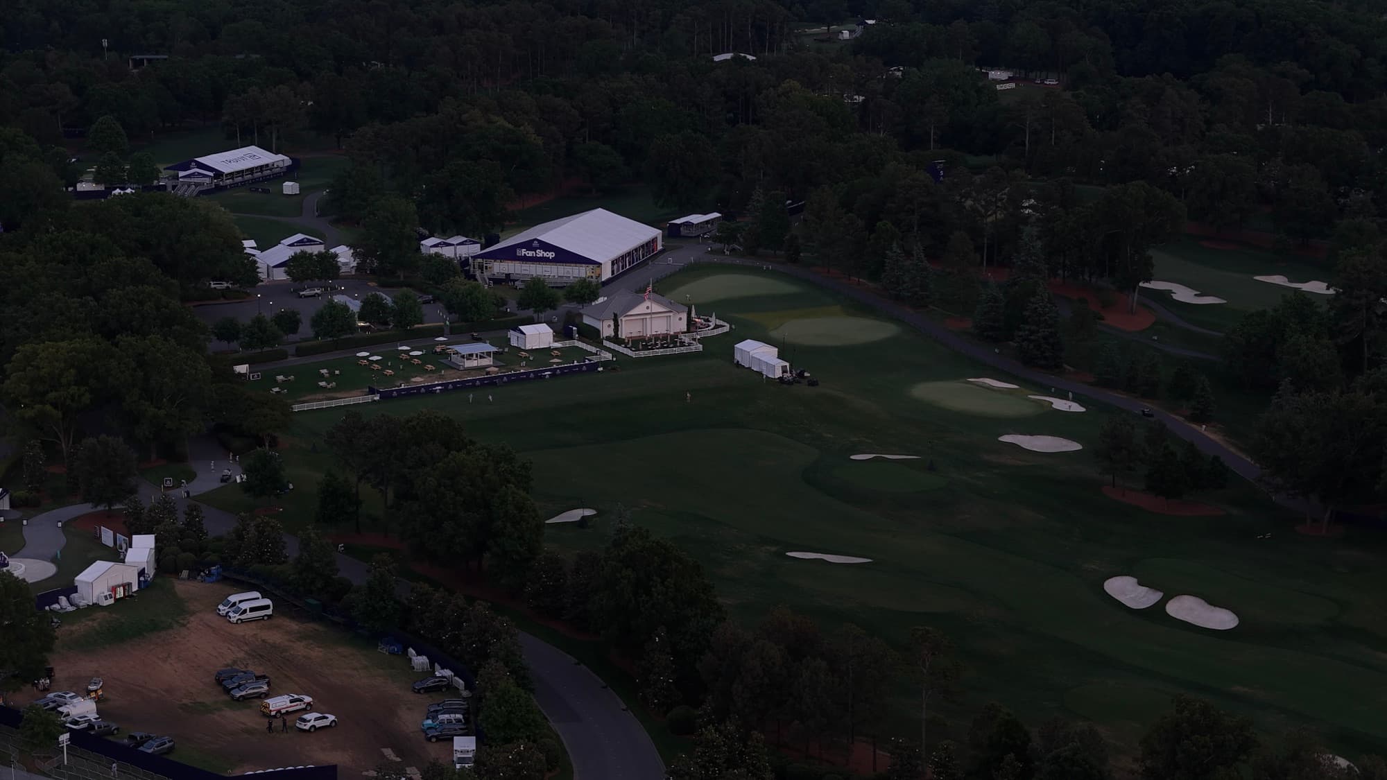 Aerial drone view over Mooresville, NC by SQO SkyWorks