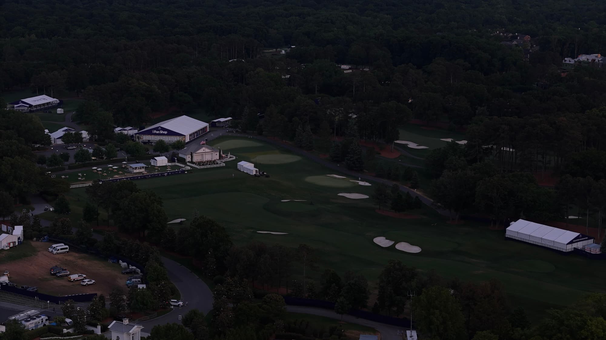 Aerial drone view over Indian Trail, NC by SQO SkyWorks