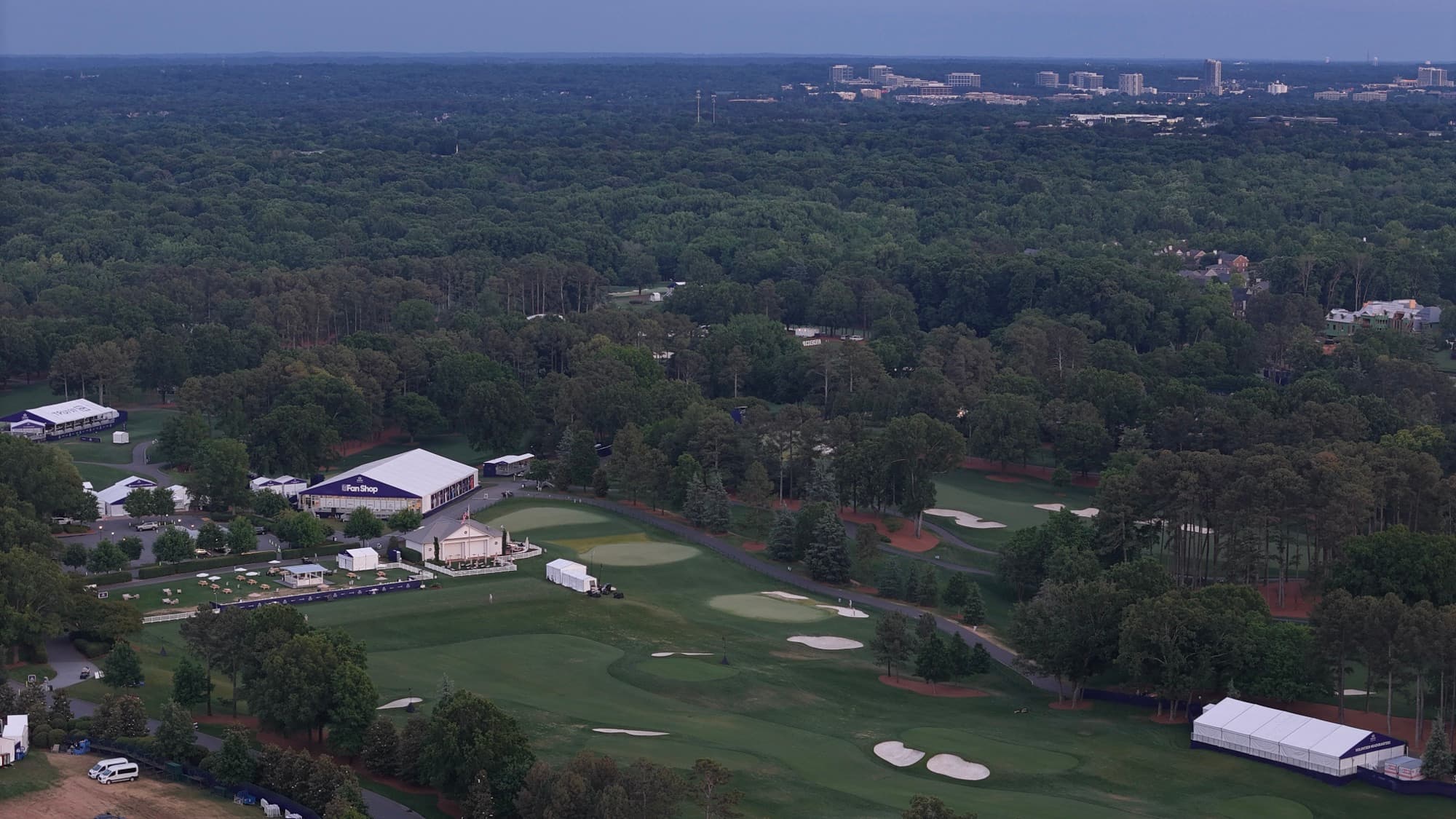 Aerial drone view over Mint Hill, NC by SQO SkyWorks