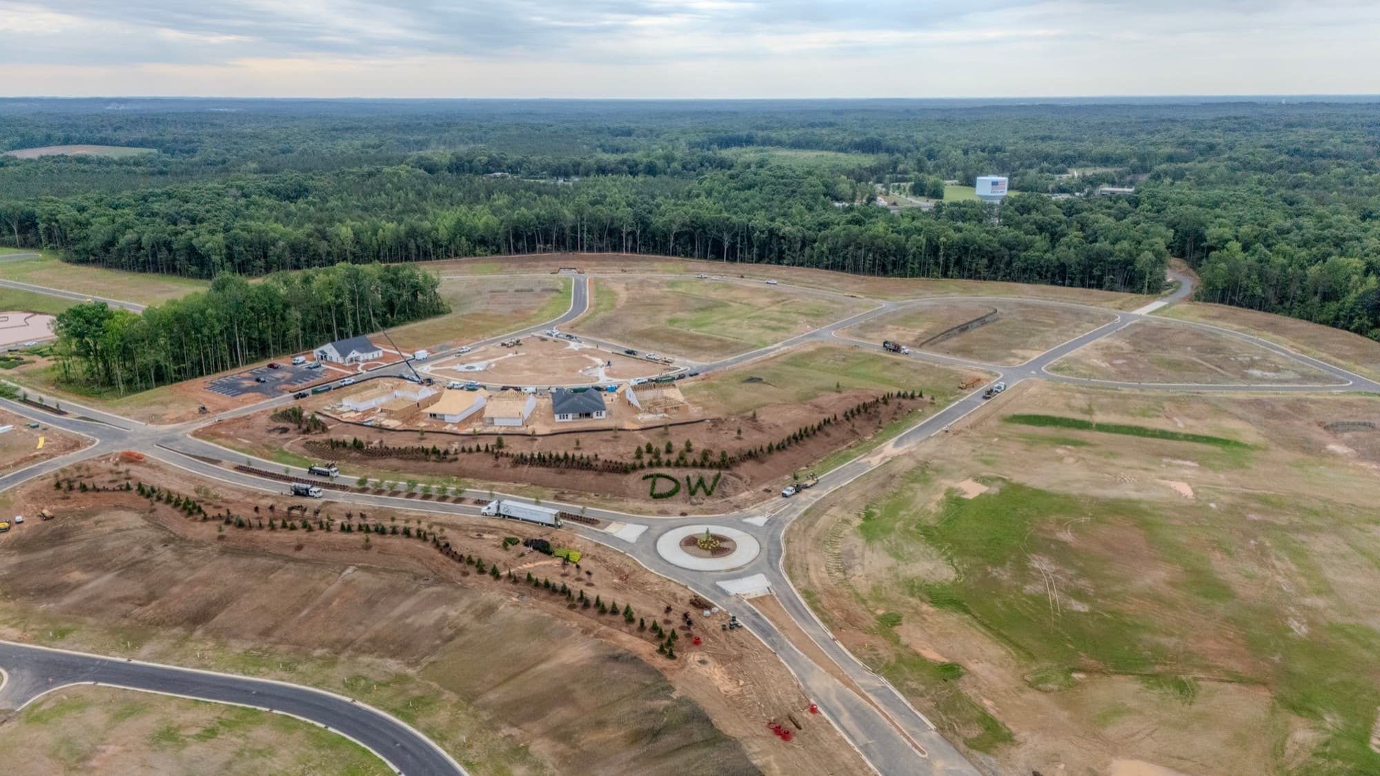 Top-down aerial mapping view of a land development parcel by SQO SkyWorks, Charlotte NC