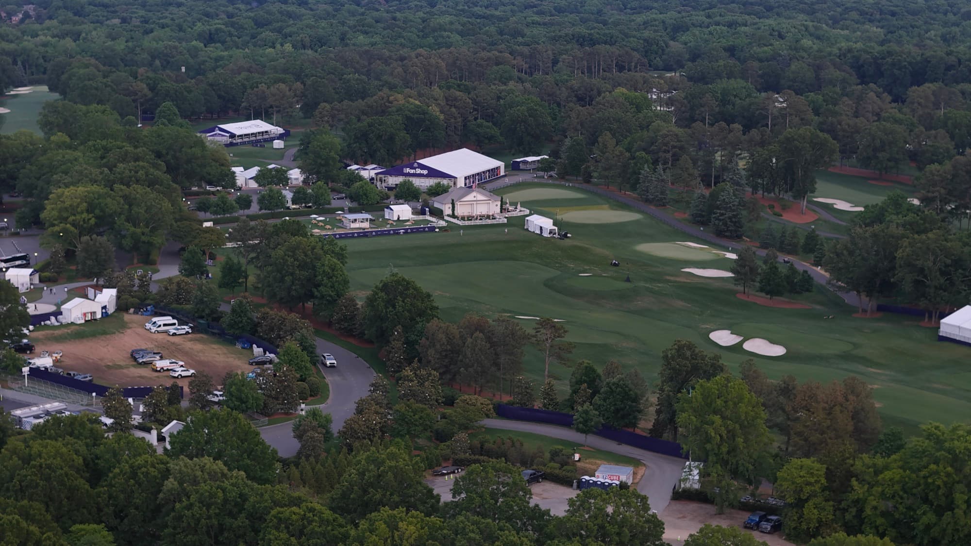 Aerial drone view over Uptown Charlotte, NC by SQO SkyWorks
