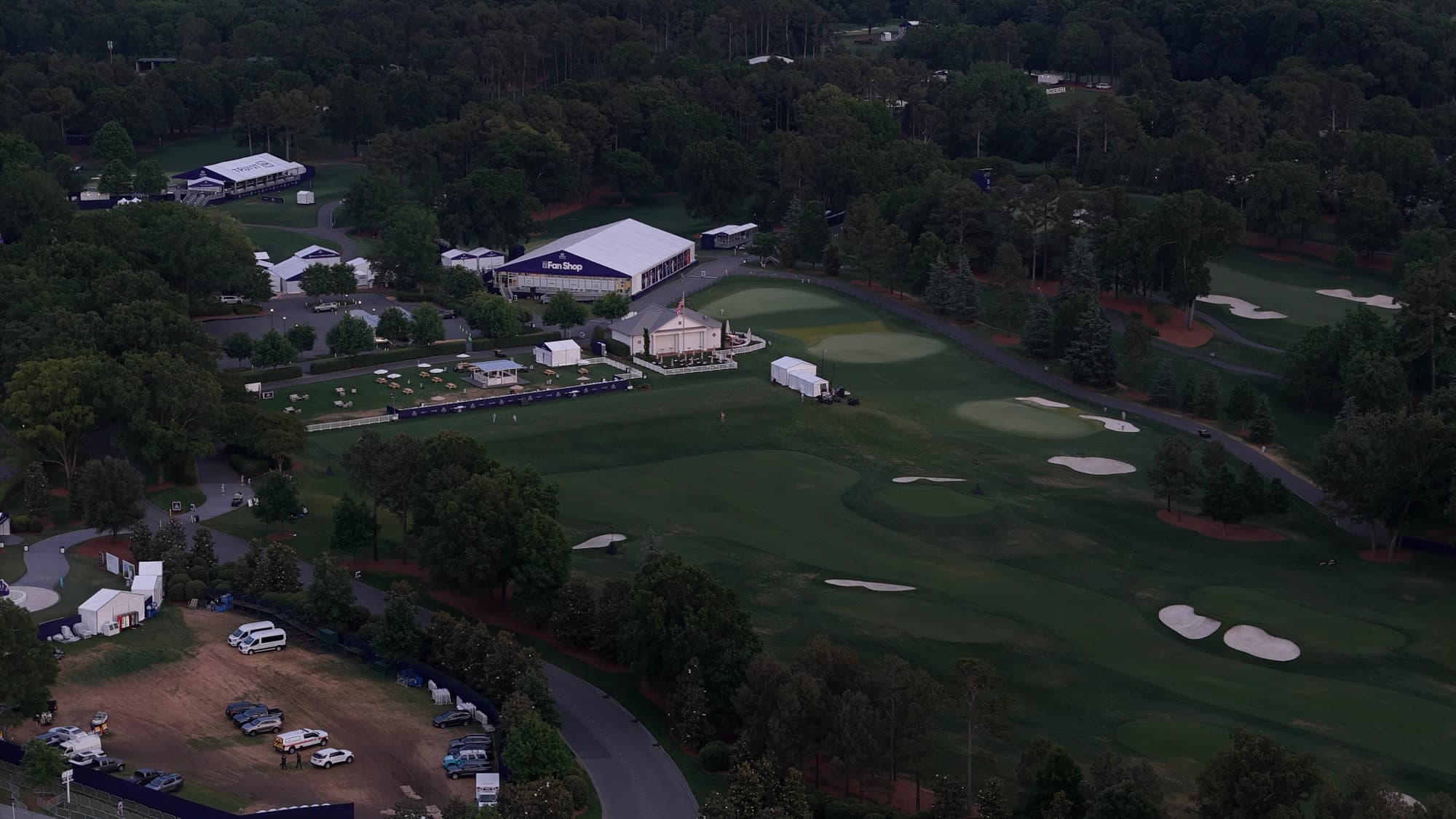 Aerial drone view over Gastonia, NC by SQO SkyWorks