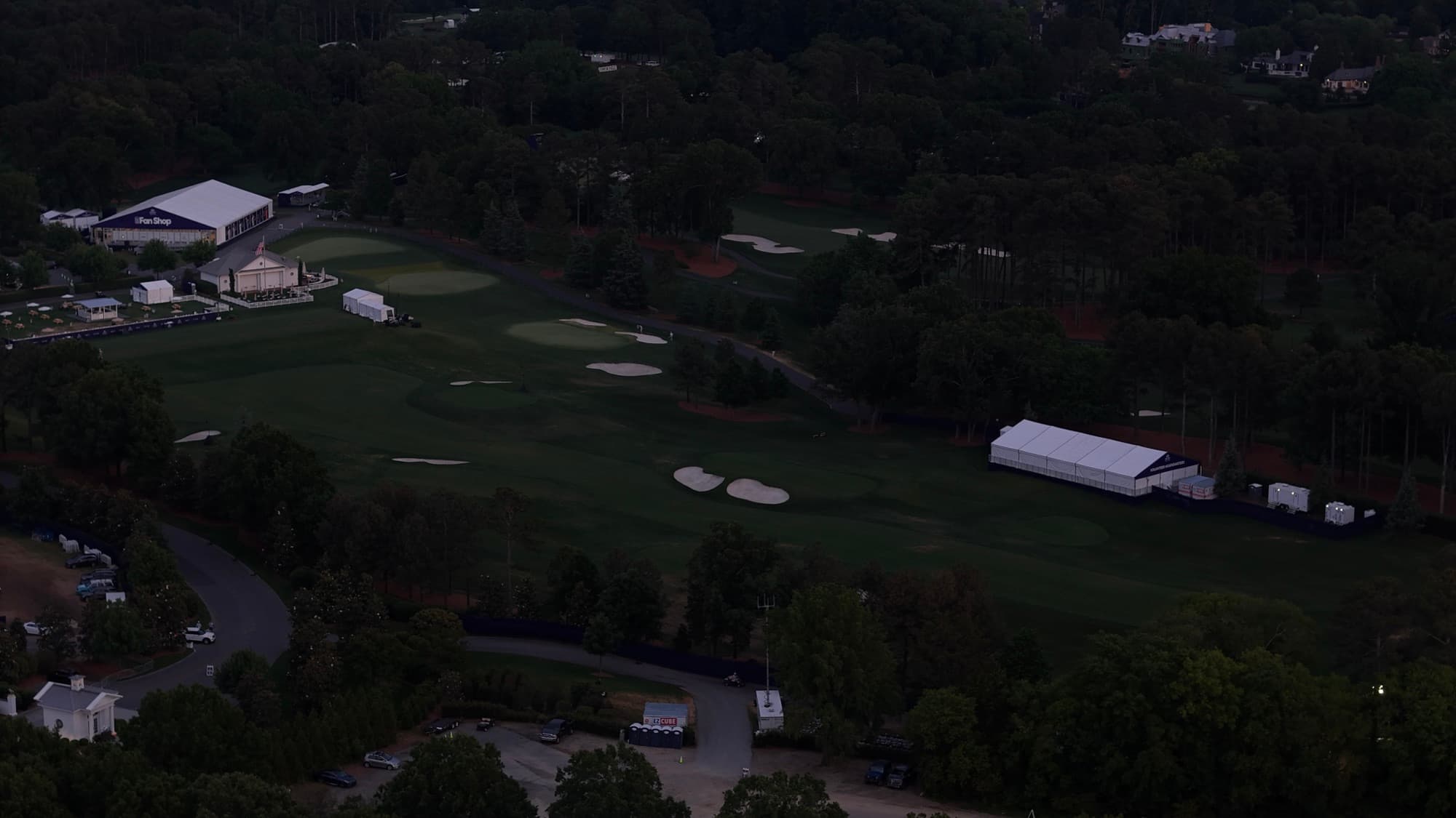 Aerial drone view over Rock Hill, SC by SQO SkyWorks