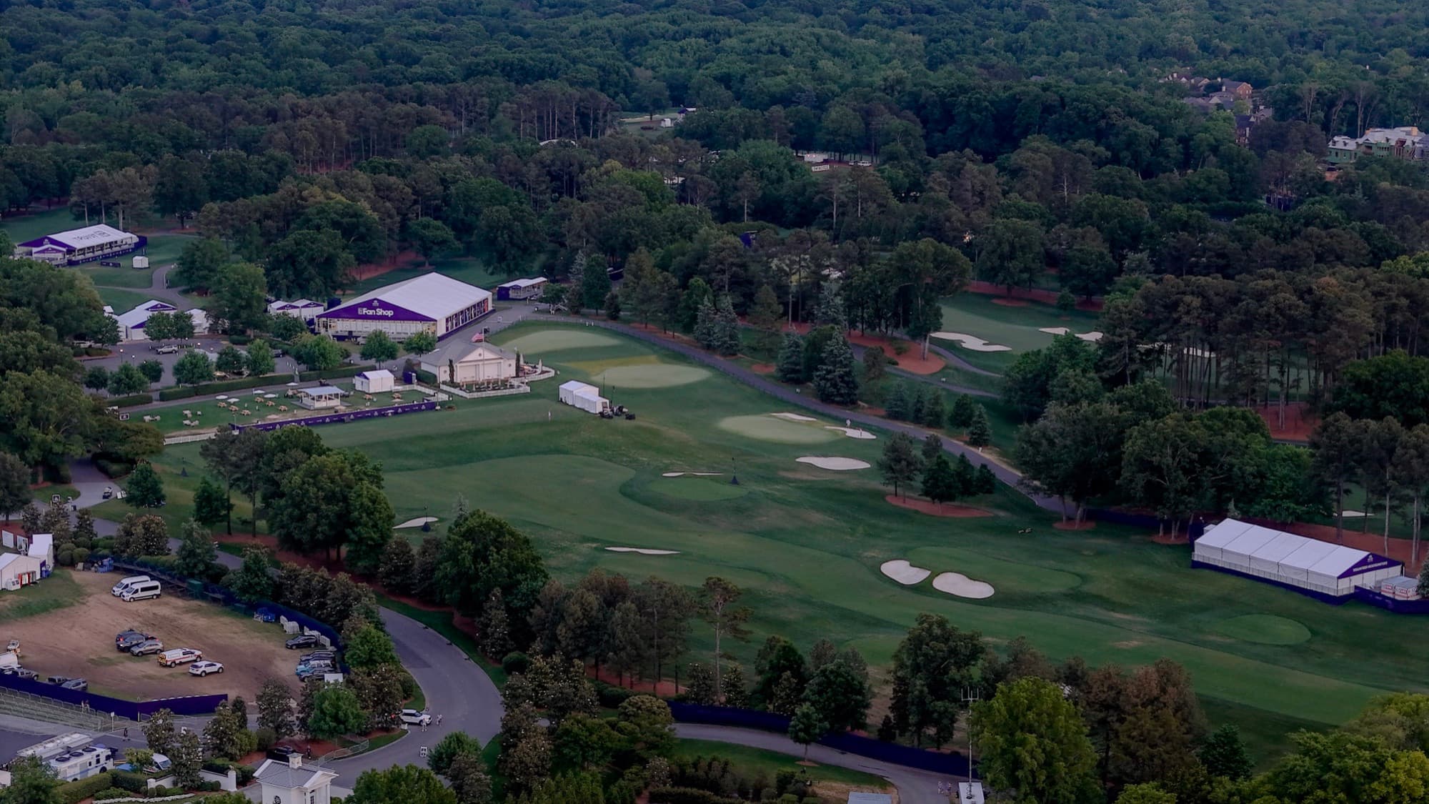 Aerial drone view over Waxhaw, NC by SQO SkyWorks